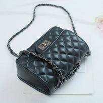 New women's bag diamond chain bag versatile small square bag shoulder underarm messenger bag gray