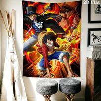 One Piece Monkey D Luffy Wall Tapestry Aesthetic Wall Hanging Printed Fabric Blanket Decorative Tapestries For Bedroom Living Room Home Decor 100cm x 150cm