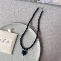 Madingas spalvingas karoliukais širdelės formos pakabukas ant kaklo grandinėlė moterims merginoms Kontrastingos spalvos Choker Estetiški papuošalai Kaklo aksesuarai gray