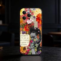 A-Art Frida KahloTelefono dėklas iPhone 17,16,15,14,13,12,11 Plus,Pro Max,SE4,Minkšto silikono,Juodas dangtelis iPhone17promax