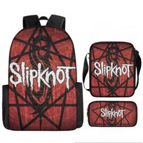 Slipknot 3 dalių Kuprinė Per petį nešiojama tašė Pieštukinė Rinkinys Oksfordo audinys Mokyklos reikmenims Style S black