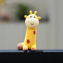 Guminė Žirafos Ornamentas Griovelis Įklijuojamos Žirafos Figūrėlės Animacinio Filmo Žirafos Modelis Automobilio Dekoracija Kompiuterio Ekrano Dekoracija