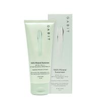 Gabit 100% Mineral Sunscreen SPF 50 PA++++ | Water & Sweat Resistant, UVA/B & Blue Light Protection | No White Cast | Vit E, Gooseberry, Winter Che white