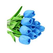 10Pcs Artificial Tulip Flower Home Office Party Realistic Fake Flower Branch Table Centerpiece Decoration Mother's Day Valentine's Day Easter Gift green
