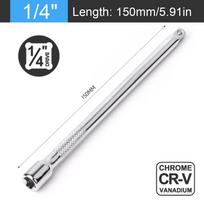 Hand Tool Impact Socket Ratchet Wrench Sleeve Joint Connecting Rod  Mechanical Repair 1/4" - 150mm white