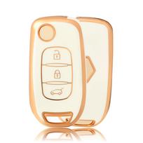 Key Case Cover keyChain For Renault Kadjar Captur Megane Sandero Stepway Logan Clio 5 Arkana 2020 2021 Car Accessory balto aukso spalvos