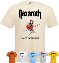 26 Nazareth Gyvatės ir Kopėčios v2 marškinėliai sunkaus roko grupė visos spalvos visų dydžių S-5XL Unisex Marškinėlis L beige