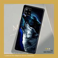 Žvaigždėtas gyvūnas vilkas dėklas Samsung Galaxy A54 A34 A52 A32 A22 A12 A13 A14 A23 A33 A53 A73 A51 A71 dangtelis Samsung A21S black