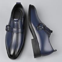 Madingi vyriški smailianosiai oficialūs batai be raištelių Laisvalaikio Nauji vyriški odiniai verslo batai Klasikiniai vyriški Oxfords Vestuvių vakarėlio Loafers 42 mėlyna