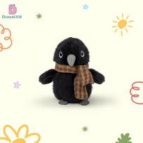 Simuliacija paukštis pliušinis žaislas mielas žvirblis papūgos lėlė zoologijos sodo suvenyras 12cm black
