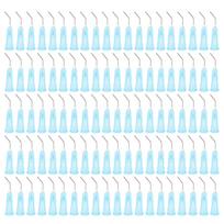 100pcs Disposable Dental Pre Bent Irrigation Needle Tips Dispensing Needle Tip Replacement Accessory white