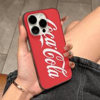 Brand C-Coca Logo C-Cola Phone Case For IPhone 17 16 15 14 13 12 11 Pro Max Plus Corrugated Bumper Back Cover Shell iPhone 17 Pro red
