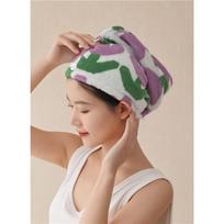 Luxury Tulip Terry Hair Drying Cap - Double-Sided, Super Absorbent, Pure Cotton. brown