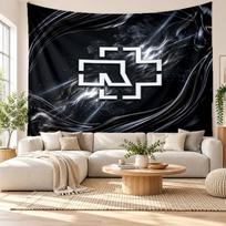 Rammstein Wall Tapestry, Soft Fabric Wall Hanging, Decorative Backdrop For Bedroom Home Wall Art 100cmx150cm gray