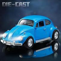 1:18 Beetle Alloy Classic Car Model Diecasts Metal Vehicles Car Model High Simulation Sound Light Collection Toys Gifts