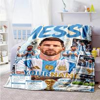 Messi 315 Customize Your Name Blanket Throw Customizable Blanket Warmthful Decor Versatile for Couch Chair Office Chair Office Ideal for All Seasons 150cmx180cm gray