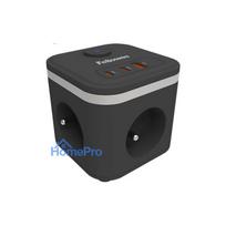 Fellowes Power Cube 2 m 3 AC outlet(s) Indoor Black
