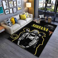 Nirvana Band Theme Rug Design Non-slip rug suitable for living room and bedroom sofas. 40x60cm( 15x23in ) gray