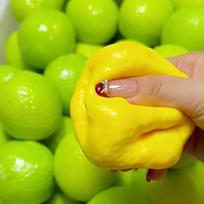 Squishy Handmade Crispy Mango Lemon Stress Relief Ball Squeeze Slow Rebound Color-Changing Fidget Ball Asmr Sensory Party Gifts