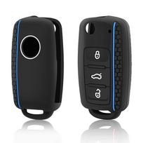 Automobilio rakto dangtelis Silikoninis 3 mygtukų VW Golf 4 5 6 7 Bora Jetta POLO MK4 MK6 Bora Passat B5 B6 Superb Tiguan Beetle Rakto dėklas black