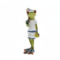 2 Pieces Resin Frog Tennis Figurines Nordic Design Romantic for Couples, white