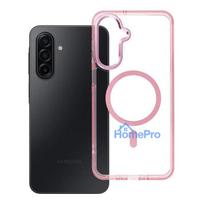 Case for Samsung A17 / A18 Frame Clear Hybrid Mag Cover compatible with MagSafe powder pink