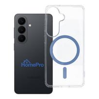 Case for Samsung S26 Drop Glue Colorful Ring Mag Cover compatible with MagSafe light blue