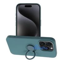 Case for iPhone 15 PRO Silicone Ring green