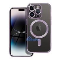 Case for iPhone 14 PRO Electro Mag Cover compatible with MagSafe purple