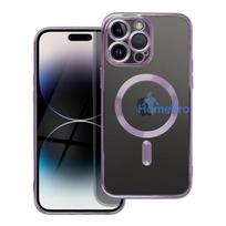 Case for iPhone 14 PRO MAX Electro Mag Cover compatible with MagSafe purple