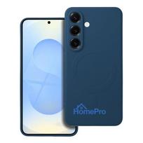 Case for Samsung S25 Silicone Mag Cover compatible with MagSafe (camera protection) blue