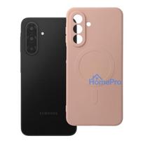 Case for Samsung A17 / A18 Silicone Mag Cover compatible with MagSafe (camera protection) pink