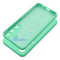 Case for Samsung S25 PLUS Silicone 2mm (camera protection) compatible with MagSafe mint