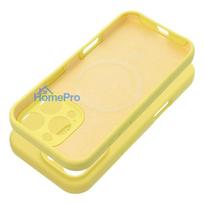 Case for iPhone 15 PRO MAX Silicone 2mm (camera protection) compatible with MagSafe yellow