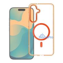 Case for Samsung A27 Frame Clear Hybrid Mag Cover compatible with MagSafe hermes orange