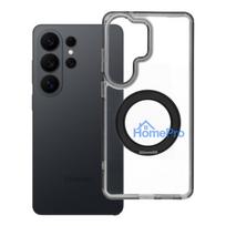 Case for Samsung S26 ULTRA Frame Circle Stand compatible with MagSafe black