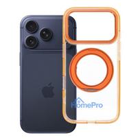 Case for iPhone 18 Pro / 17 Pro Frame Circle Stand compatible with MagSafe orange