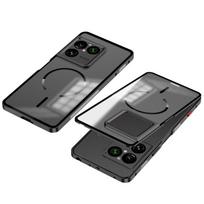 Dėklas Sony Xperia 1 VIII Aliuminio Lydinio Metalinis Rėmelis Buferis Matinio Akrilo Magsafe Belaidžio Įkrovimo Dangtelis Sony Xperia 1 VIII gray