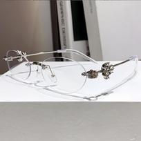Sweet Durable Borderless Frame Women Daily Decoration And Shopping Sun Protection Sunglasses Optical Prescription Glasses Frame gray