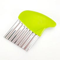 Potato Cutter Chips French Fry Maker Stainless Steel Wavy Knife French Fries Chopper Potato Knife Chopper Crinkle Wavy Slicer žalia