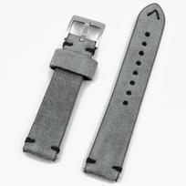 Suede odos laikrodžio dirželis 18mm 20mm 21mm 22mm Greito atsegimo laikrodžio apyrankė Rankų darbo siuvimas Apyrankės Pakeitimo juosta Apyrankė 18mm gray