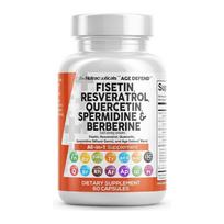 Clean Nutraceuticals Fisetin 2500mg Quercetin 1000mg Resveratrol Spermidine 2 pcs 60 Tablets