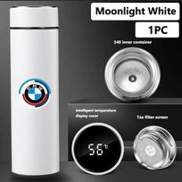Automobilio temperatūros rodymo termosinis puodelis Nerūdijančio plieno termosinis butelis BMW X1 X3 E39 E46 E30 E36 E87 E60 E90 F26 G02 E70 F15 E53 G05 gray