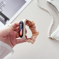 Šifoninė elastinga apyrankė, skirta Xiaomi Mi Band 7 6 5 dirželio audinio laikrodžiui, skirta Miband juostelės pakeitimo apyrankei Mi 7 gray