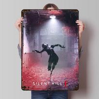 Silent Hill F Gaming Poster Customized Wall Art Vintage Metal Signs Retro Tin Plaque for Man Cave Modern Home Decoration Luxury 20x30cm（7.8x11.8inch） black