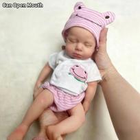 OtardDolls Loulou Can Open mouth Reborn Doll Baby Full Body Soft Silicone Bebe Doll Toys beige