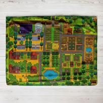 Stardew Valley Town Map Blanket Flannel Blanket Throw Blankets for Bedding sofa Ultra-Soft Bedroom Quilt Size: 180*280cm, Weight: 280 GSM