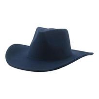 Cm big-brimmed cowboy hat rolled-brimmed jazz top hat western cowboy European and American knight woolen men's hat black