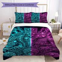 Stylish JOJO Bizarre Adventure Pillowcase & Duvet Cover Set Anime Bedding for Bedroom Decoration Perfect Gift for Fans.-Xin 140*200cm/55x79in Single/Twin 3pcs blue