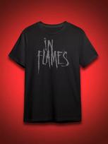 T-Shirt with In Flames Print XL red